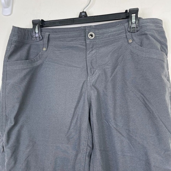 Kuhl Womens Cropped Capri Pants Size 12 Large Zipper Pockets Outdoor Hiking Gray - Picture 2 of 13